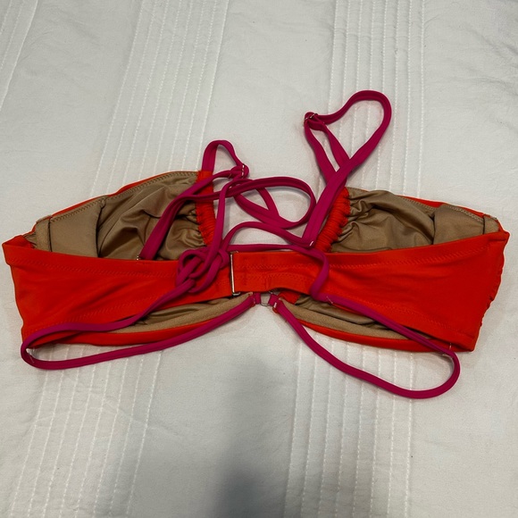 Orange and pink underwire bikini top - Picture 3 of 5